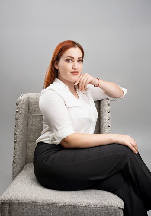 Brenda Cazares, beauty business expert, posing professionally against a clean white background.