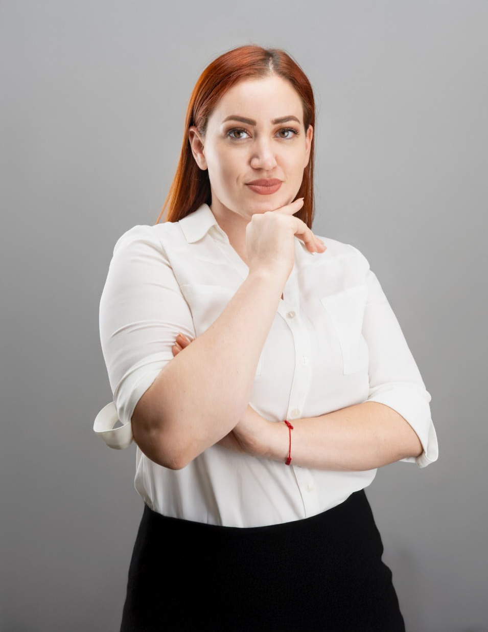 Brenda Cazares, beauty business expert, posing professionally against a clean white background.