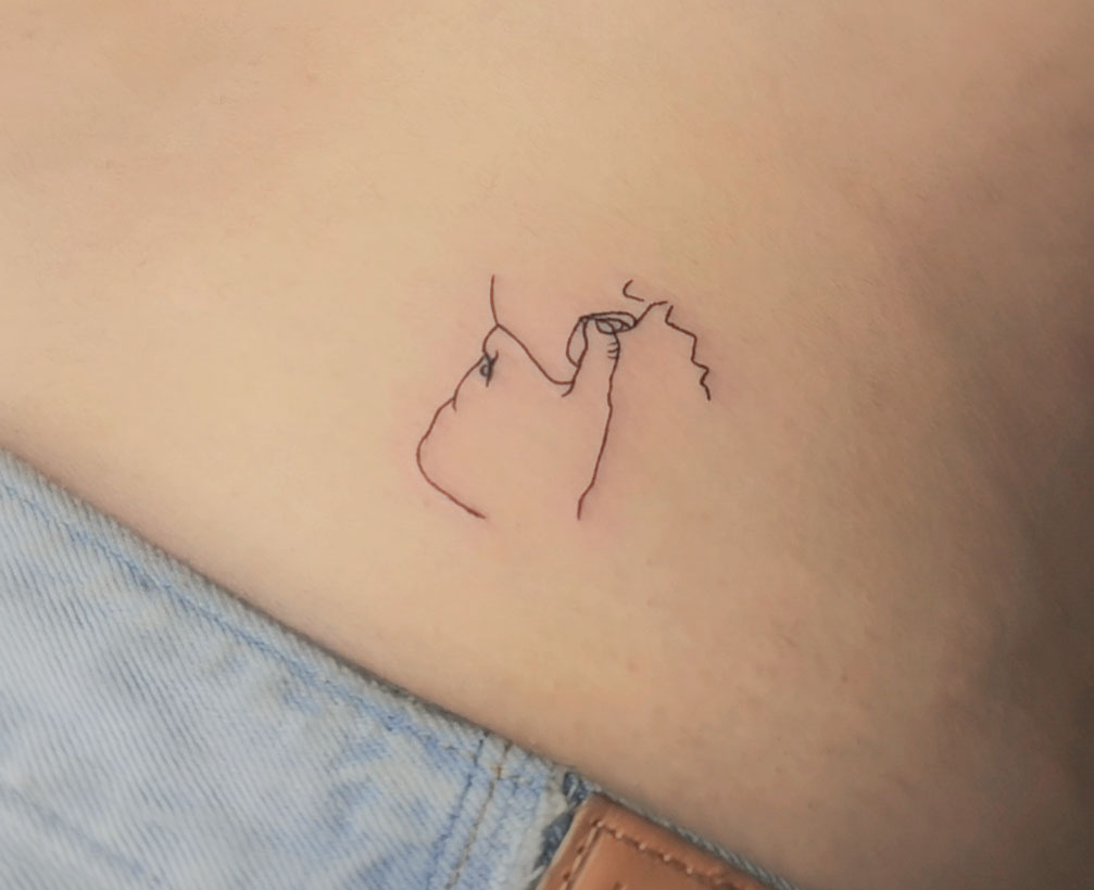Delicate tiny and fine line tattoo on the forearm, created by Brenda Cazares, National City-based artist specializing in minimalist tattoos, micropigmentation, and permanent makeup.